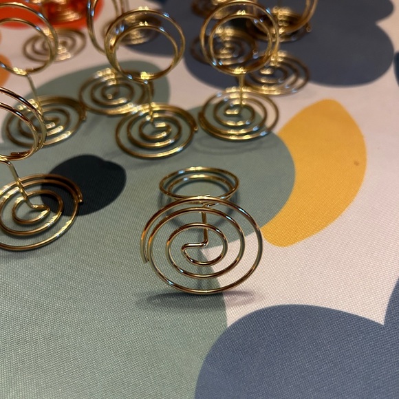 13 goldtone place card holders. I use them on my charcuterie to identify items. - Picture 2 of 4